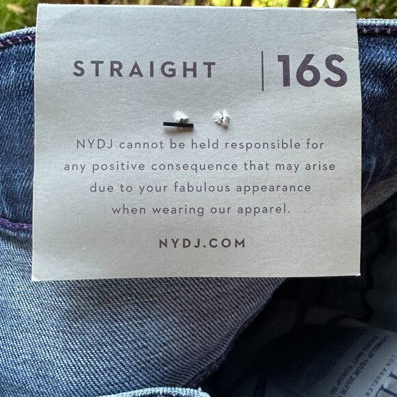 NWT NYDJ Blue Premium Denim Marilyn Straight Leg Jeans in Women's 16 - Picture 7 of 11